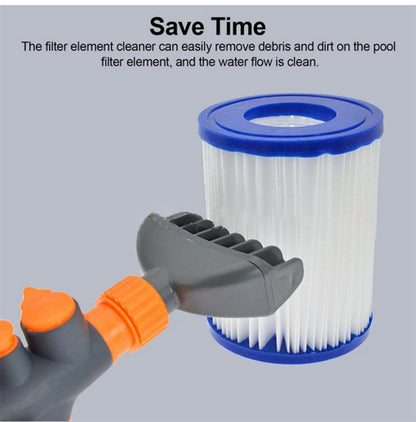 Handheld Pool Filter Cartridge Cleaning Brush - Essential Cleaning Accessory for Swimming Pools and Spas V888-ELOSUNG42407