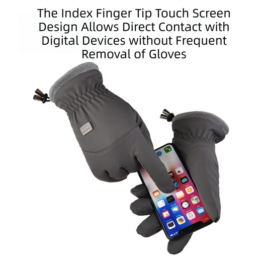 2-Pair Black Thermal Winter Gloves for Men and Women - Waterproof Windproof & Touchscreen Compatible Gloves V888-ELOSUNG42417