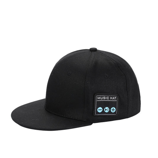 Black Bluetooth 5.4 Music Adjustable Sun Hat - Wireless Audio Speaker Cotton Cap for Sports, Golf, and V888-ELOSUNG42432