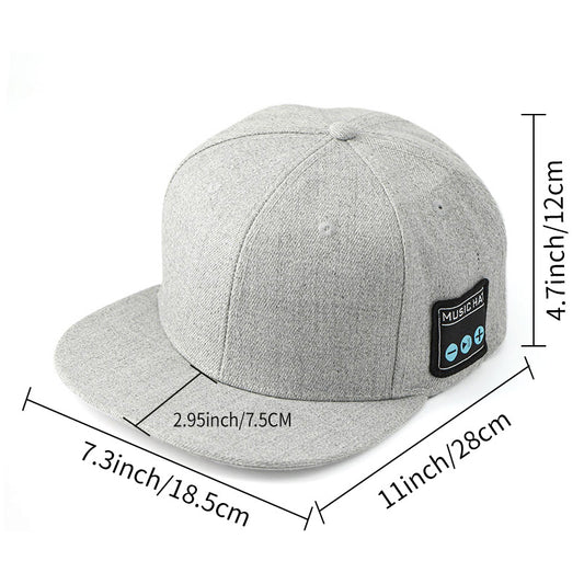 Black Bluetooth 5.4 Music Adjustable Sun Hat - Wireless Audio Speaker Cotton Cap for Sports, Golf, and V888-ELOSUNG42432