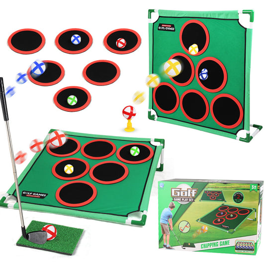 Indoor/Outdoor Golf Hitting Target Game Mat with Stand & Storage Bag - Family Fun Interactive Sports Toy and V888-ELOSUNG42441