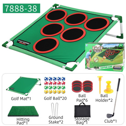 Indoor/Outdoor Golf Hitting Target Game Mat with Stand & Storage Bag - Family Fun Interactive Sports Toy and V888-ELOSUNG42441