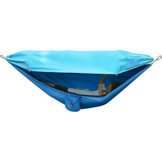 290 x 140CM Professional Nylon Hammock with Integrated Mosquito Net & Sunshade - 2-Person Anti-Rollover V888-ELOSUNG42456