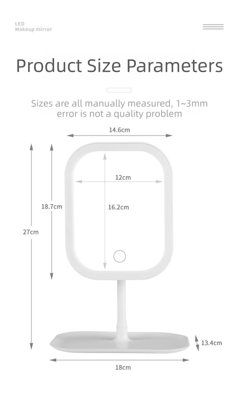 Portable LED Makeup Mirror with Integrated Fill Light & Storage Chassis - 360 degreesRotatable V888-ELOSUNG42496