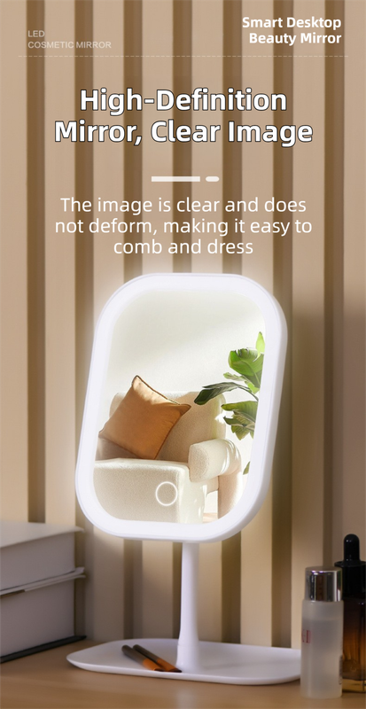 Portable LED Makeup Mirror with Integrated Fill Light & Storage Chassis - 360 degreesRotatable V888-ELOSUNG42497