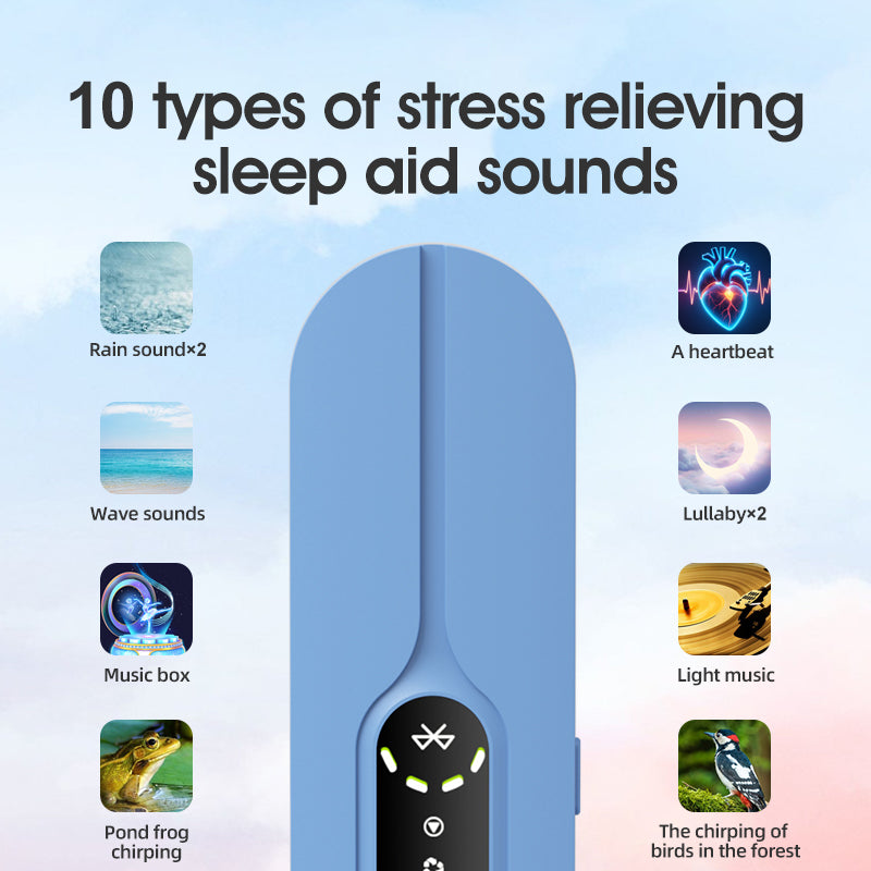 Black SMB-07 Bone Conduction Under-Pillow Speaker - Bluetooth 5.4 Ultra-Thin Sleep Aid Sound Bar with Dual V888-ELOSUNG42498
