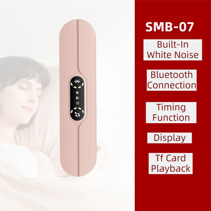 Pink SMB-07 Bone Conduction Under-Pillow Speaker - Bluetooth 5.4 Ultra-Thin Sleep Aid Sound Bar with Dual V888-ELOSUNG42499