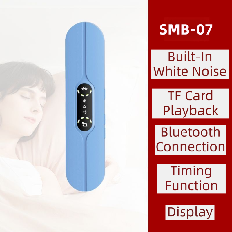 Blue SMB-07 Bone Conduction Under-Pillow Speaker - Bluetooth 5.4 Ultra-Thin Sleep Aid Sound Bar with Dual V888-ELOSUNG42500