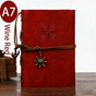 2-Pack A7 Nautical Vintage PU Leather Student Notebook - Pirate Style Strapped Diary with 150 Pages of V888-ELOSUNG42523