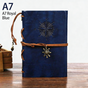 2-Pack A7 Nautical Vintage PU Leather Student Notebook - Pirate Style Strapped Diary with 150 Pages of V888-ELOSUNG42525