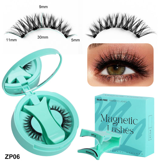 3-Set of 3D Magnetic Eyelash & Applicator (ZP06 4-Piece/Set) - Reusable, Glue-Free, Professional Makeup Tool, V888-ELOSUNG42531