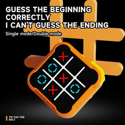Orange All-in-One Tic-Tac-Toe Desktop Game - Portable Family Interactive Board Toy, Brain Training Puzzle & V888-ELOSUNG42556