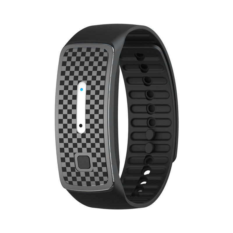 2-Pack Black Portable Ultrasonic Mosquito Repellent Bracelet - Watch Style Insect Repeller, Pure Physical V888-ELOSUNG42583
