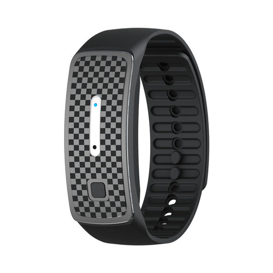 2-Pack Black Portable Ultrasonic Mosquito Repellent Bracelet - Watch Style Insect Repeller, Pure Physical V888-ELOSUNG42583