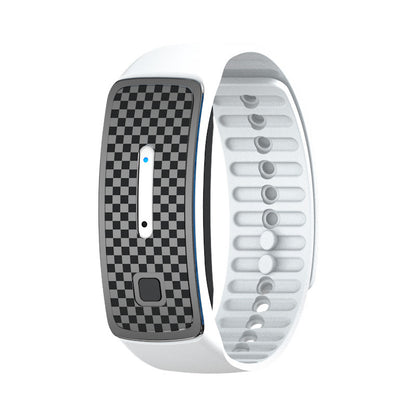 2-Pack White Portable Ultrasonic Mosquito Repellent Bracelet - Watch Style Insect Repeller, Pure Physical V888-ELOSUNG42584