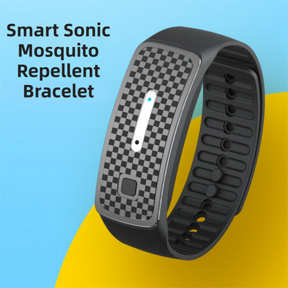 2-Pack White Portable Ultrasonic Mosquito Repellent Bracelet - Watch Style Insect Repeller, Pure Physical V888-ELOSUNG42584