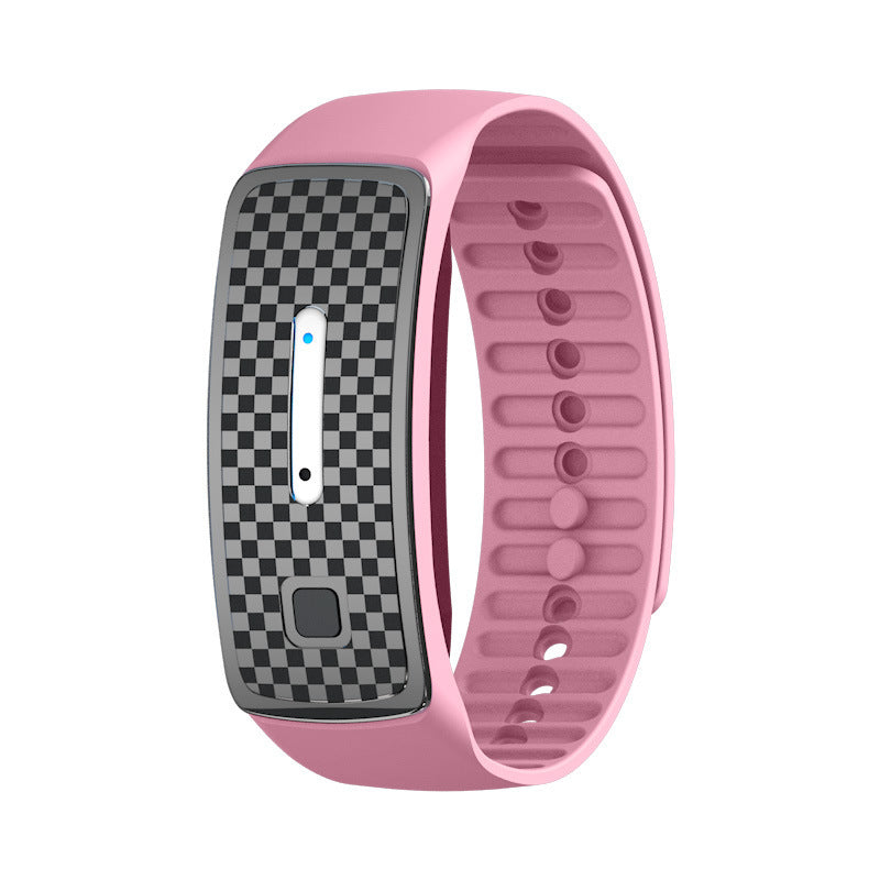 2-Pack Pink Portable Ultrasonic Mosquito Repellent Bracelet - Watch Style Insect Repeller, Pure Physical V888-ELOSUNG42585