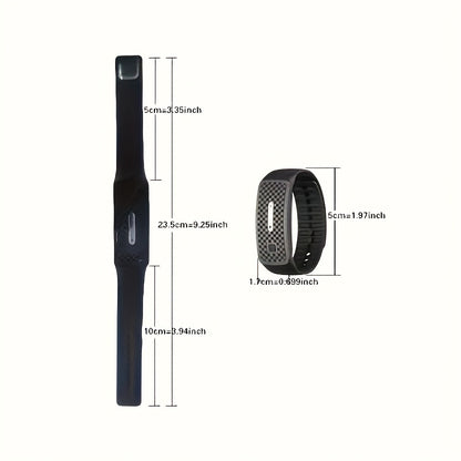 2-Pack Pink Portable Ultrasonic Mosquito Repellent Bracelet - Watch Style Insect Repeller, Pure Physical V888-ELOSUNG42585