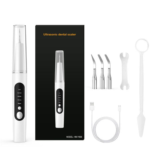 Professional Waterproof Ultrasonic Pet Tooth Cleaner - Dog Cat Painless Calculus and Stain Remover Kit with 4 V888-ELOSUNG42597