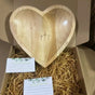 Solid Pine Wood Heart Prayer Bowl with 48 Prayer Cards - Handcrafted Gift for Communion & Home Decor V888-ELOSUNG42598