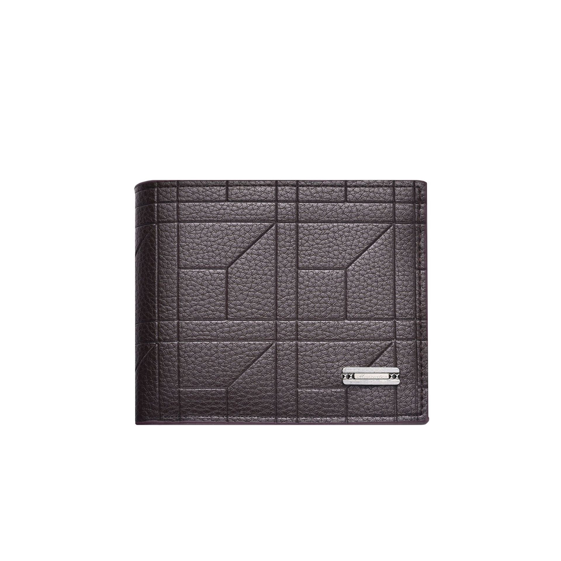 Light Brown Men's Ultra-Thin PU Leather Wallet - Compact & Stylish Bi-fold Purse with Multiple Card Slots V888-ELOSUNG42608
