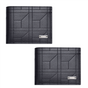 2-Pack Black Men's Ultra-Thin PU Leather Wallet - Compact & Stylish Bi-fold Purse with Multiple Card Slots V888-ELOSUNG42610