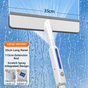 3-in-1 Spray Window Squeegee with 35cm Clean-Panel & 115cm Extension Pole - Multi-functional Spray, Scrub & V888-ELOSUNG42615