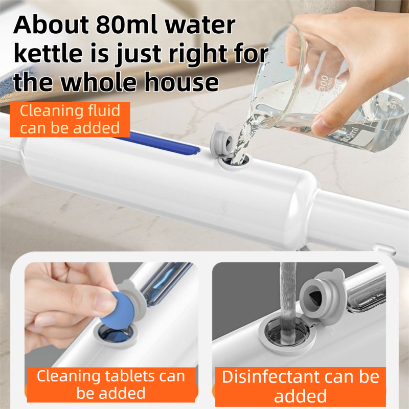 3-in-1 Spray Window Squeegee with 35cm Clean-Panel & 115cm Extension Pole - Multi-functional Spray, Scrub & V888-ELOSUNG42615