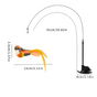 Interactive Self-Play Cat Wand with Suction Base - Automatic Bouncing Teaser Including Bell & 3 Bird V888-ELOSUNG42627