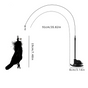 Interactive Self-Play Cat Wand with Suction Base, Feather & Bell - Automatic Bouncing Teaser(Black) V888-ELOSUNG42631