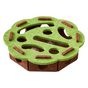Green-Brown Felt Puzzle Flower Shape Box Cat Toy with 2 Metal Bell Balls - Scratch-Resistant & Interactive V888-ELOSUNG42635