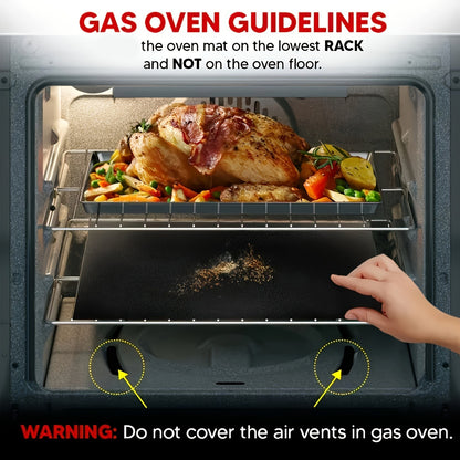 2-Pack 33x40cm Reusable Drip Guard for Ovens, Grills & Microwaves - High-Temperature Resistant Fiberglass V888-ELOSUNG42643