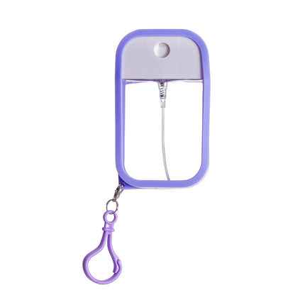 3-Pack Ultra-Slim 50ml Card-Style Travel Spray Bottle with Purple Silicone Sleeve - Portable ABS/PETG V888-ELOSUNG42655