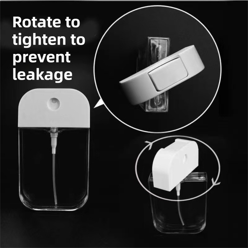 3-Pack Ultra-Slim 50ml Card-Style Travel Spray Bottle with Orange Silicone Sleeve - Portable ABS/PETG V888-ELOSUNG42659
