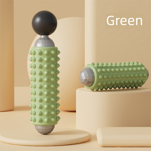 Green Portable Electric Yoga Massage Roller - Handheld Fitness Recovery Tool, Deep Tissue Muscle Relaxer & V888-ELOSUNG42662