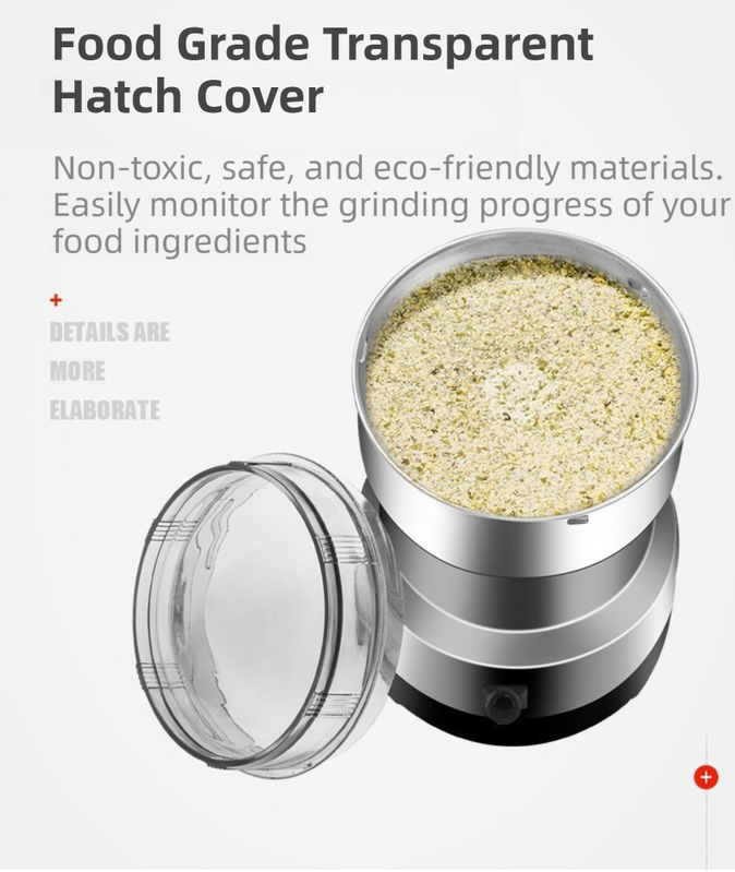Compact Electric Grinder and Pulverizer - Multi-Functional Ultra-Fine Kitchen Mill for Nut, Grains, Spices, V888-ELOSUNG42665