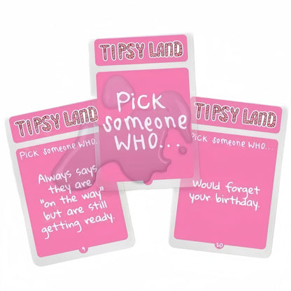 Tipsy Land Party Card & Board Set - Premium Drinking Game and Hilarious Social Icebreaker for Parties & Game V888-ELOSUNG42672