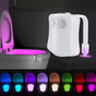 2-Pack 8-Color LED Toilet Night Light - Universal Fit Smart Motion Activated Bathroom Bowl Light, Multi-Color V888-ELOSUNG42674