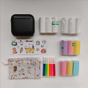 Black X6 Mini Portable Bluetooth Instant Photo & Note Printer for Students - Deluxe 20-Piece Gift Set with 12 V888-ELOSUNG42688