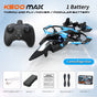 Camouflage Blue 2.4G Remote Control Stunt Fighter Drone - Manual Toss Launch, One-Key Operation for 360 V888-ELOSUNG42689