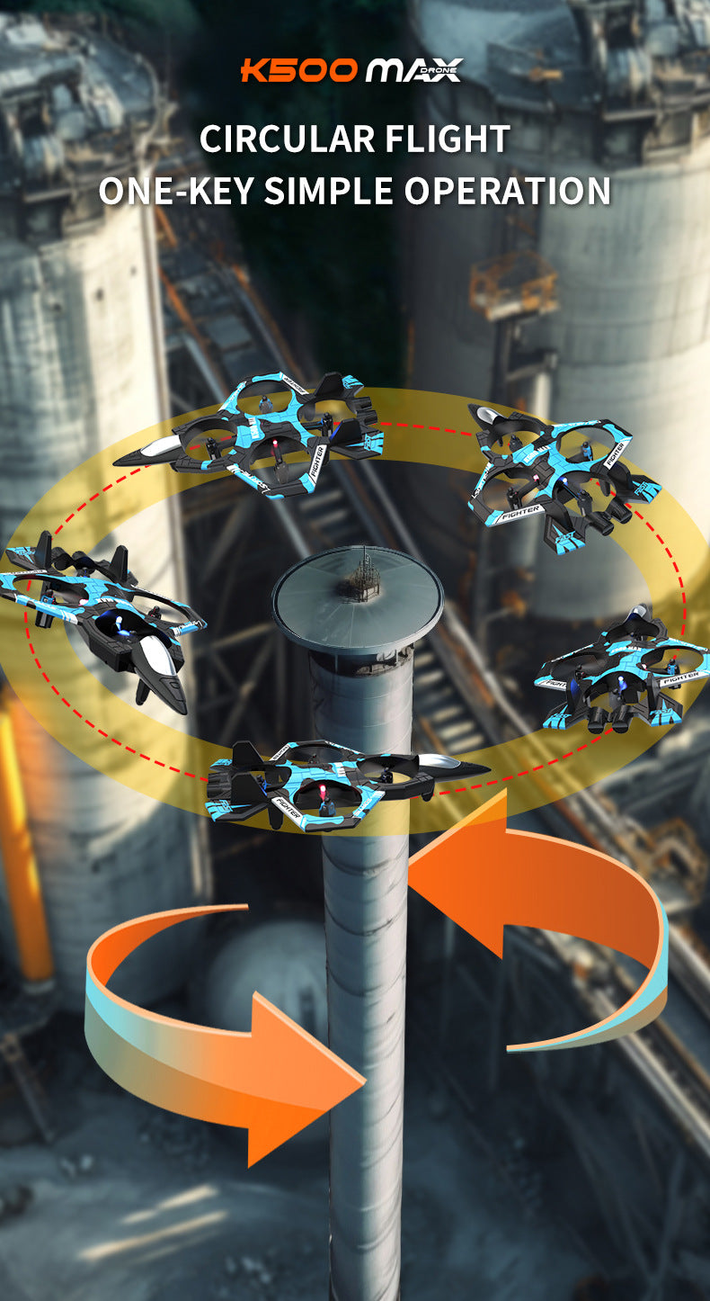 Camouflage Blue 2.4G Remote Control Stunt Fighter Drone - Manual Toss Launch, One-Key Operation for 360 V888-ELOSUNG42689