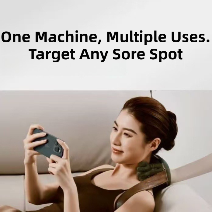 Wireless 4D Bionic 10-Fingers Shoulder & Neck Massager - EMS Micro-current & Vibration Neck Reliever with V888-ELOSUNG42708