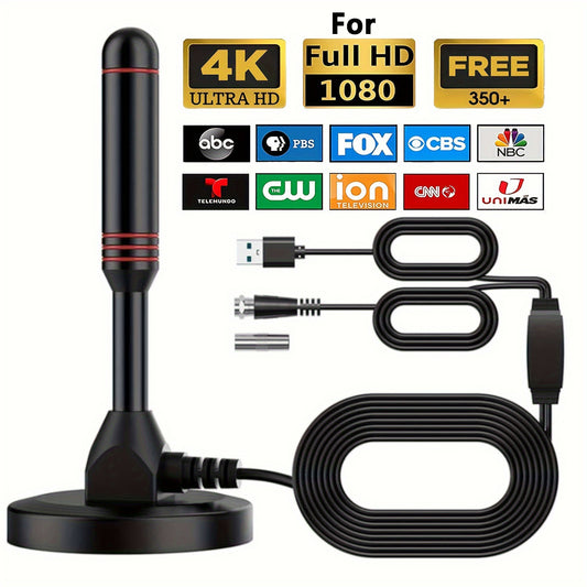 Digital HDTV Antenna with 5M Cable & Signal Booster for 4K High Gain 37dBi Reception - 360 degrees V888-ELOSUNG42711