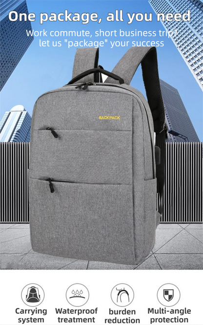 Grey 3-PCS Multi-Functional & Lightweight Backpacks Set for Students - Large Capacity Durable Travel Daypack V888-ELOSUNG42713