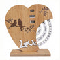 Artistic Heart Timber Perpetual Calendar Decoration(19.5x15.5 CM) - Manual Rotating Date Tracker V888-ELOSUNG42717