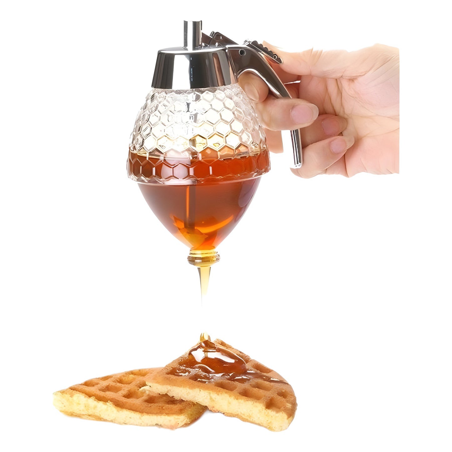 200ML No-Drip Press Honey Syrup Jam Dispenser with Bottom Flow Design V888-ELOSUNG42747