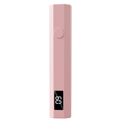 Pink Mini Handheld LED/UV Manicure Light with Digital Display - Portable One-Finger Curing Pen V888-ELOSUNG42757