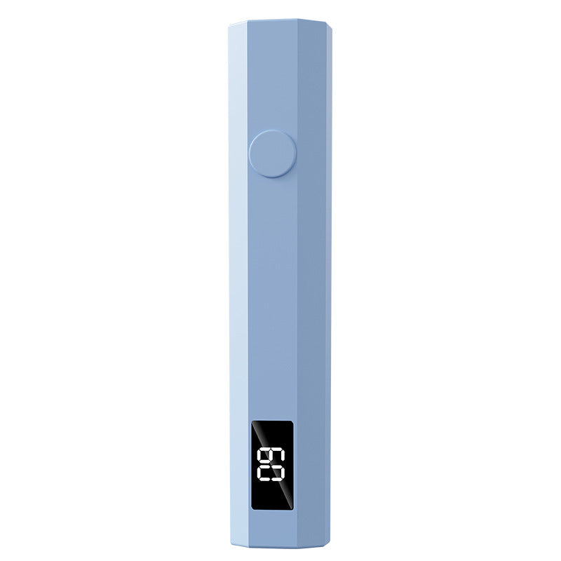 Blue Mini Handheld LED/UV Manicure Light with Digital Display - Portable One-Finger Curing Pen V888-ELOSUNG42759