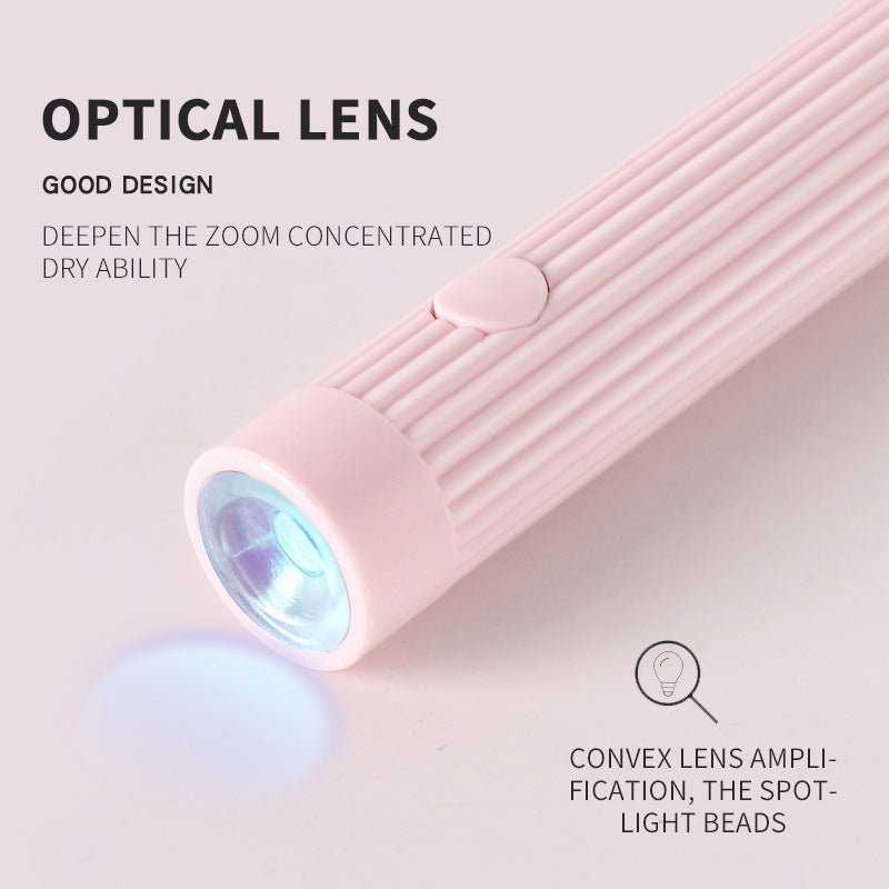 Black Mini Handheld LED/UV Manicure Light with Digital Display - Portable One-Finger Curing Pen V888-ELOSUNG42760