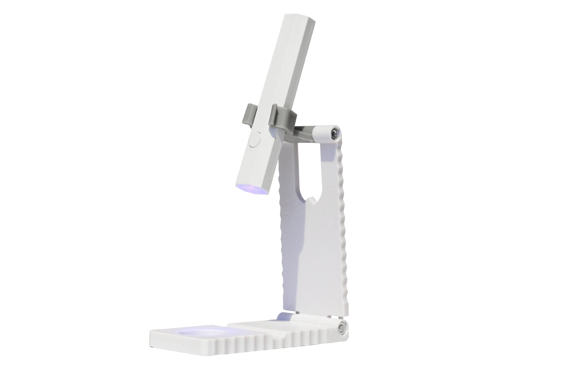 White Mini Handheld LED/UV Manicure Light with Digital Display & Fixed Stand - Portable One-Finger Curing Pen V888-ELOSUNG42761